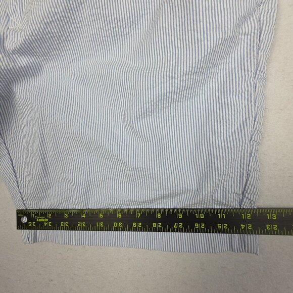 Tommy Hilfiger Men Shorts Size 40 Blue White Seersucker Preppy EUC Beach Striped - Picture 13 of 13